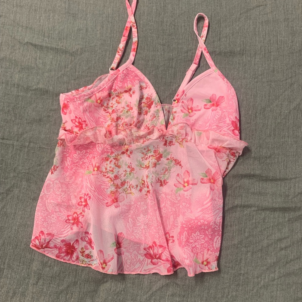 Floral Pink Camisole Top